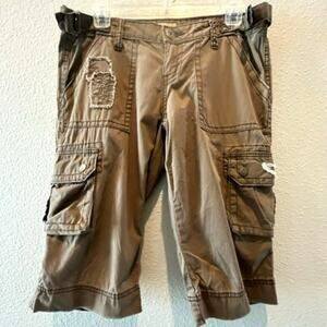 lei Retro Brown Cargo Shorts Sz 9